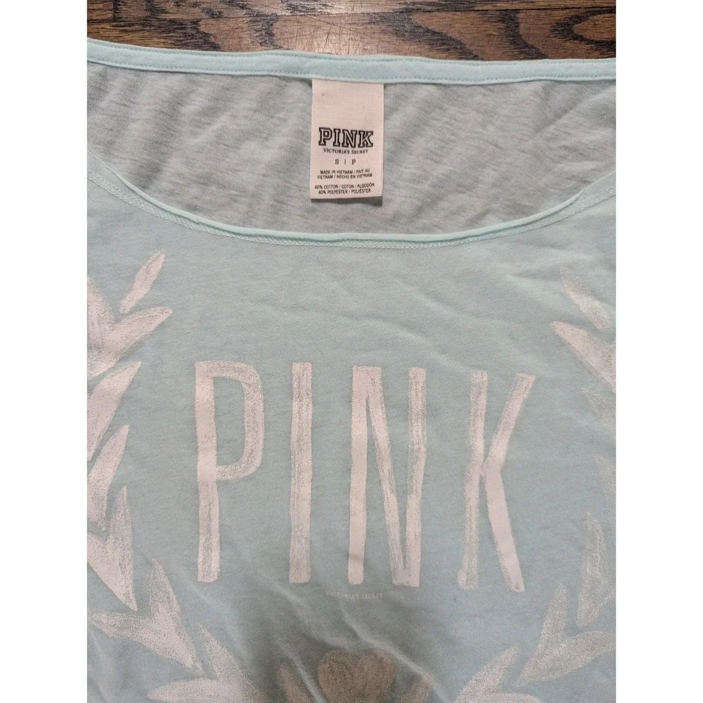 Womens Victoria Secret PINK Crewneck Shirt Sports Bra Size S Small T Shirt Lot